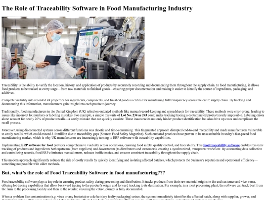 role-of-traceability-software-in-food-manufacturing screenshot