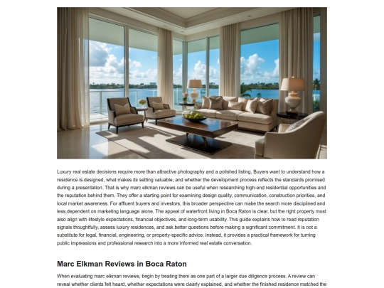 navigating-boca-raton-s-luxury-real-estate-through-marc-elkman-s-reviews screenshot