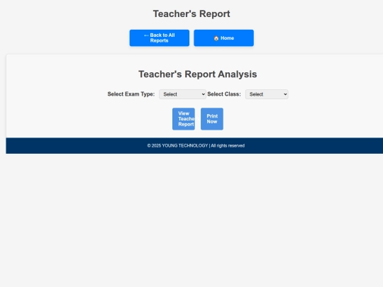 teacher report screenshot