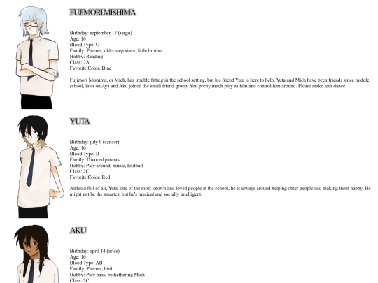 characterinfo/main screenshot