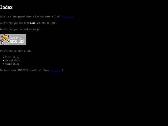 index screenshot