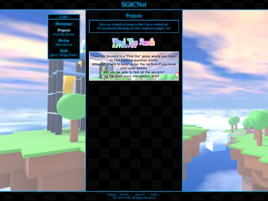 projects screenshot