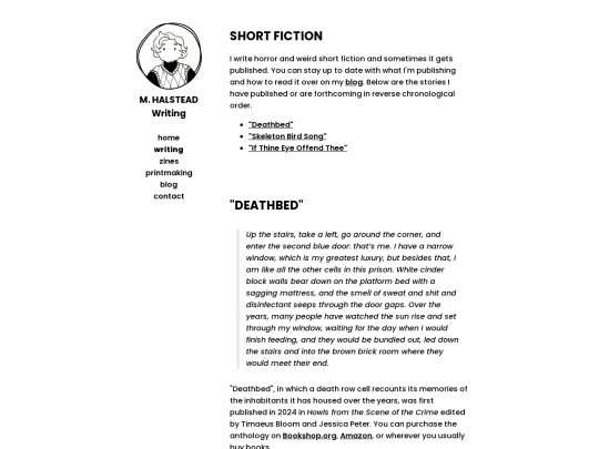 writing screenshot