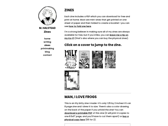 zines screenshot