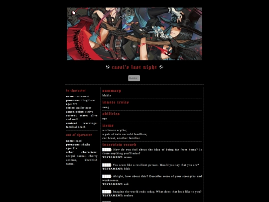 testament screenshot