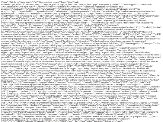 wp-json screenshot