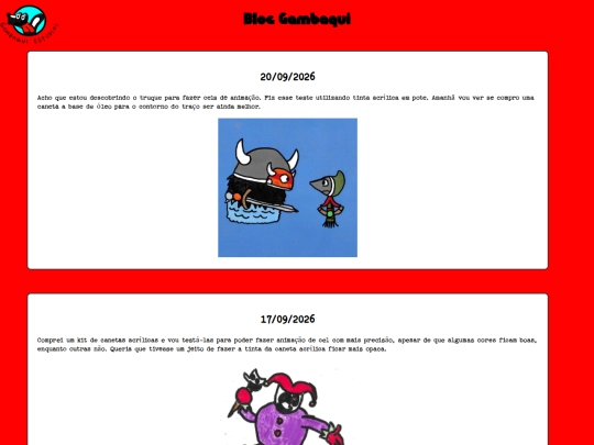 Blog screenshot
