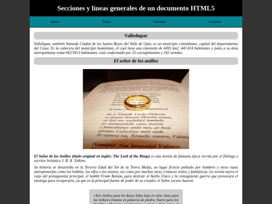 secciones screenshot