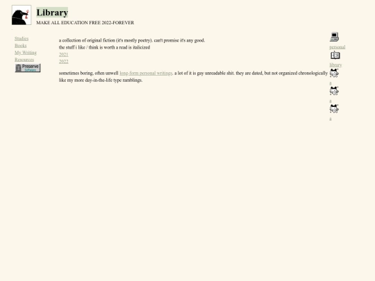 library/writing screenshot