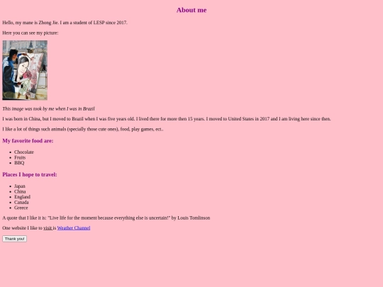 Aboutme screenshot