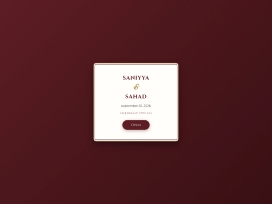 Weddingg. Htmll/Nikkah screenshot
