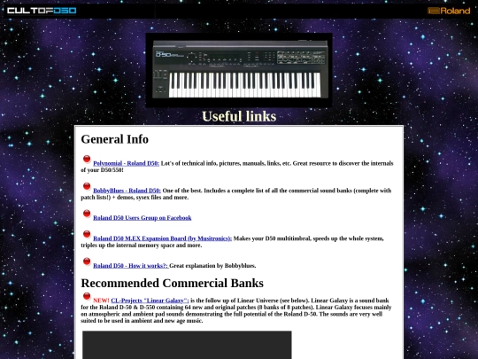 links screenshot