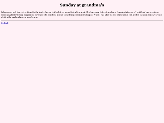 pages/memories/sunday_at_grandmas screenshot