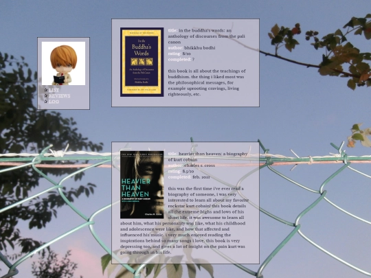 books/reviews screenshot