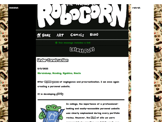 blog screenshot
