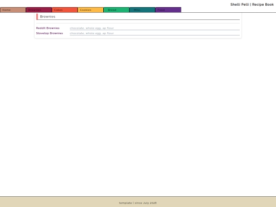 recipebook/brownies screenshot