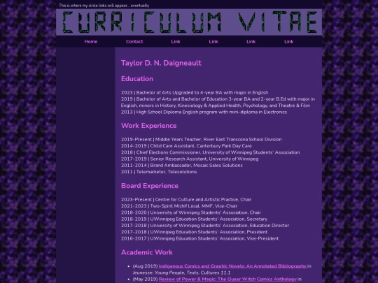 CV screenshot