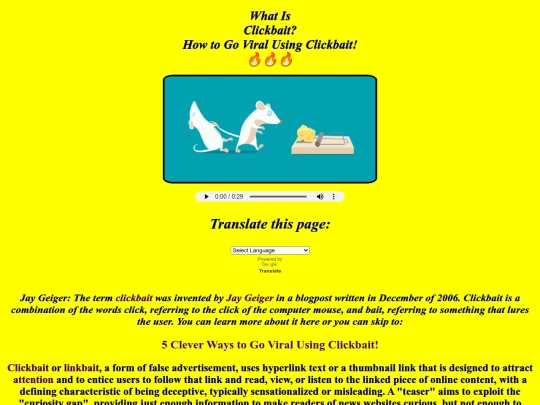 whatisClickbait screenshot