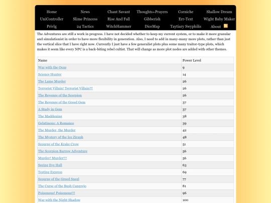 100Monsters/BoteinVersion/AdventuresIndex screenshot