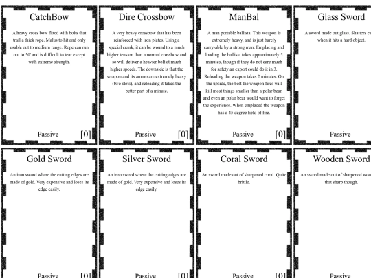 100Monsters/BoteinVersion/CombatSchoolDecks/ZEquipment screenshot