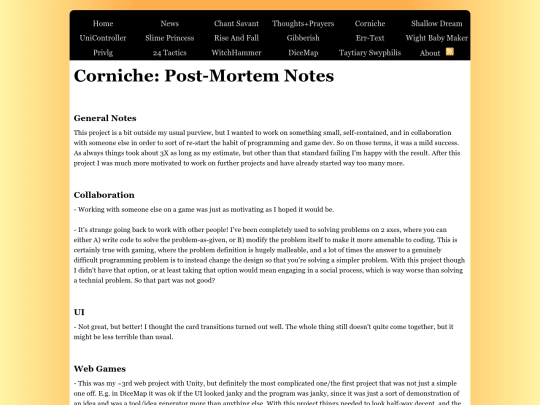 Corniche/DesignerNotes screenshot