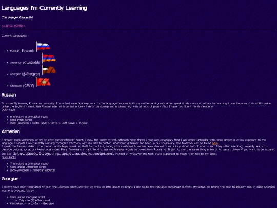 linguistics/learning screenshot