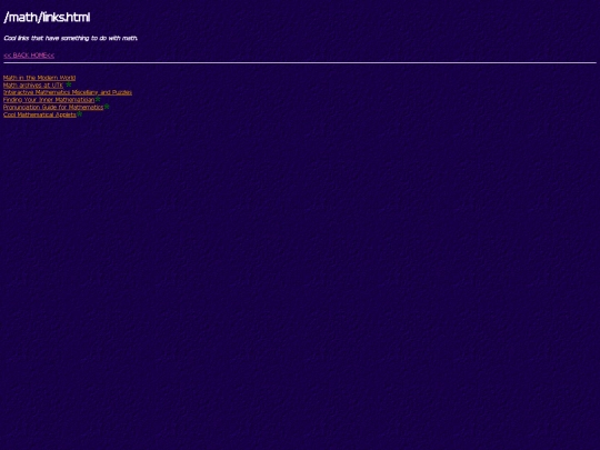 math/links screenshot