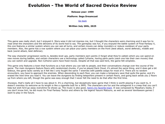 Reviews/evolution-world-sacred-device screenshot