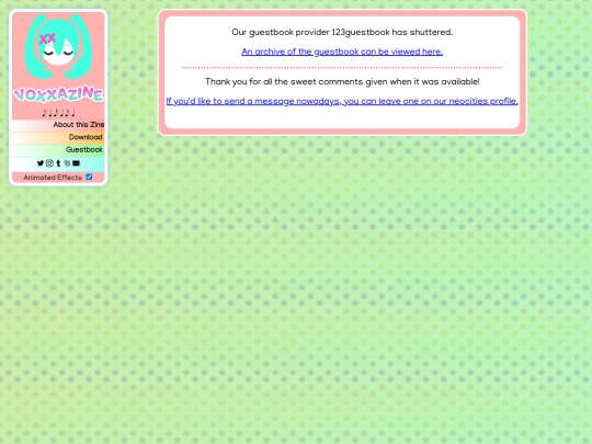 guestbook screenshot