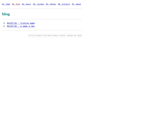 blog screenshot