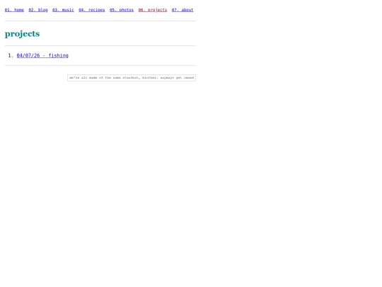 projects screenshot