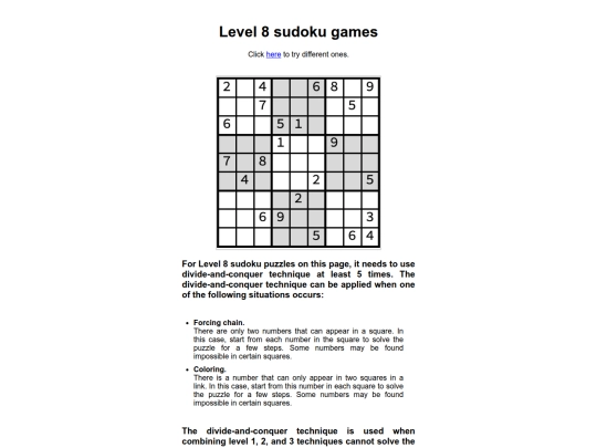 sudoku8 screenshot