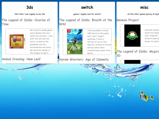 pages/collections/games screenshot