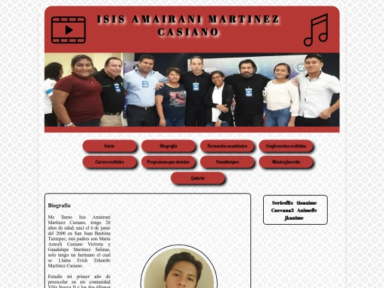 Mi pagina/biografia screenshot