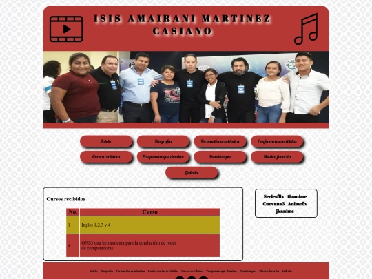 Mi pagina/cursos screenshot