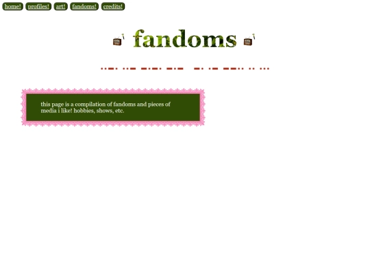 fandoms screenshot