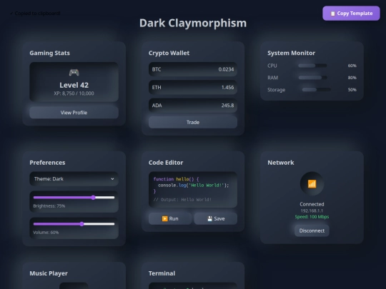 claymorphismtemplate3 screenshot