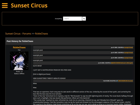 circus/users/fickleChaos screenshot