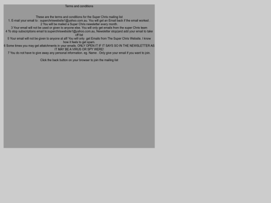 terms screenshot