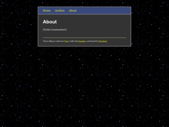 blog/about screenshot