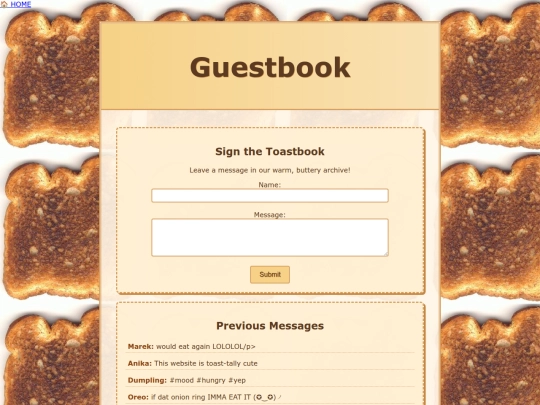 guestbook screenshot