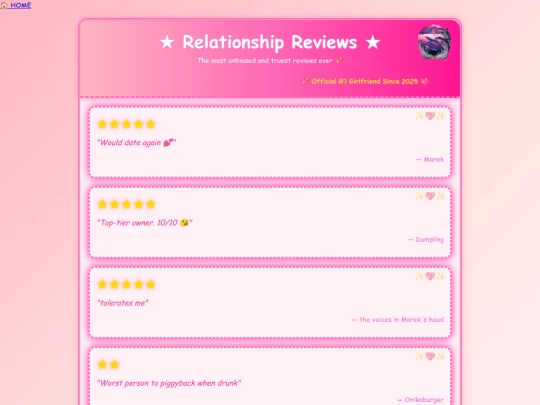 reviews screenshot