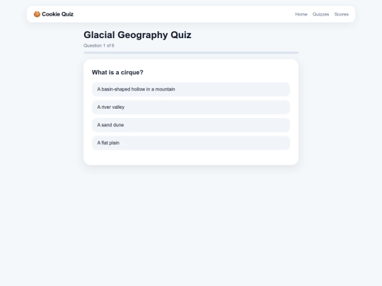 quizglaciers screenshot