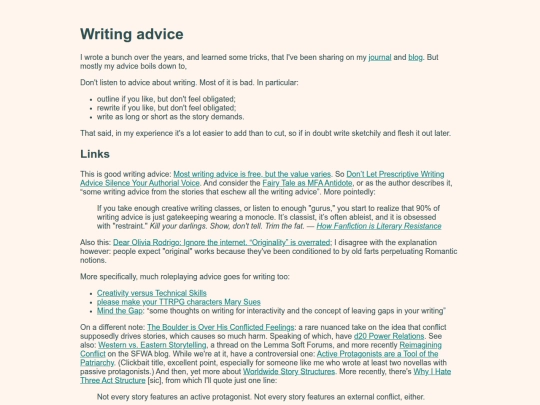 writing/advice screenshot