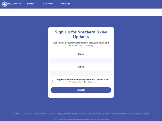 signup screenshot