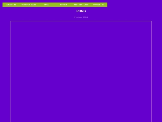 python/pythonpong screenshot