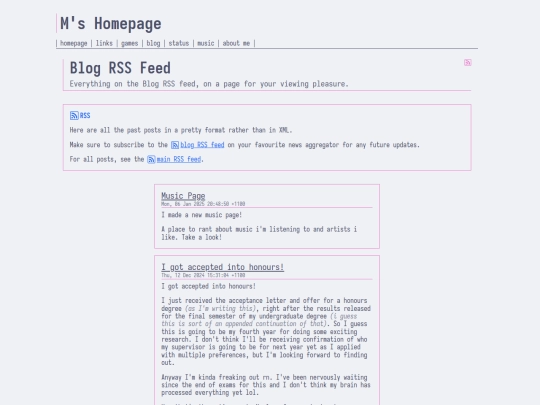 rss/blog screenshot