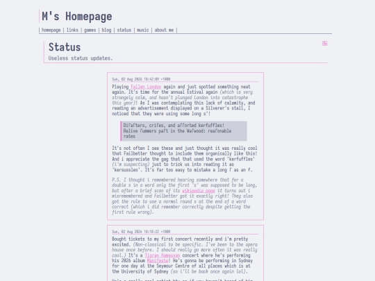 status screenshot