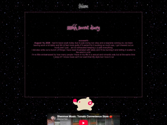 diary screenshot