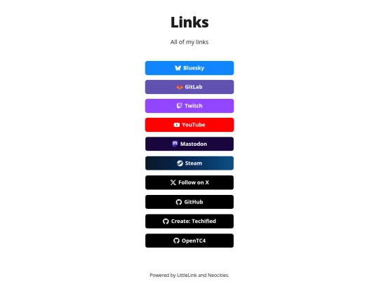 links screenshot